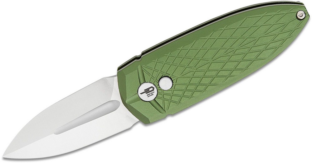 Bestech Knives Ququ Button Lock Pocket Spear Point Blade Green - BG57B-2-img-0