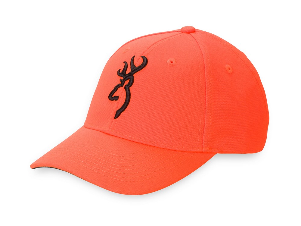Browning Men's Blaze Orange Safety Cap 3-D Buckmark One Size - 30840501-img-0