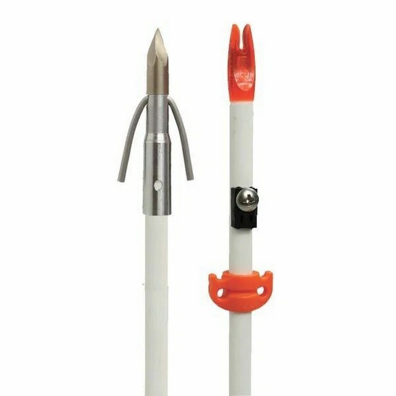 AMS Bowfishing Chaos Point With White Fiberglass Shaft - A203-WHT-img-0