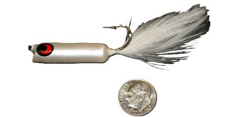 Betts Pop n' Stripe Bug Fly Fishing Lure Size 1/0 Pearl White - 108-1-img-0