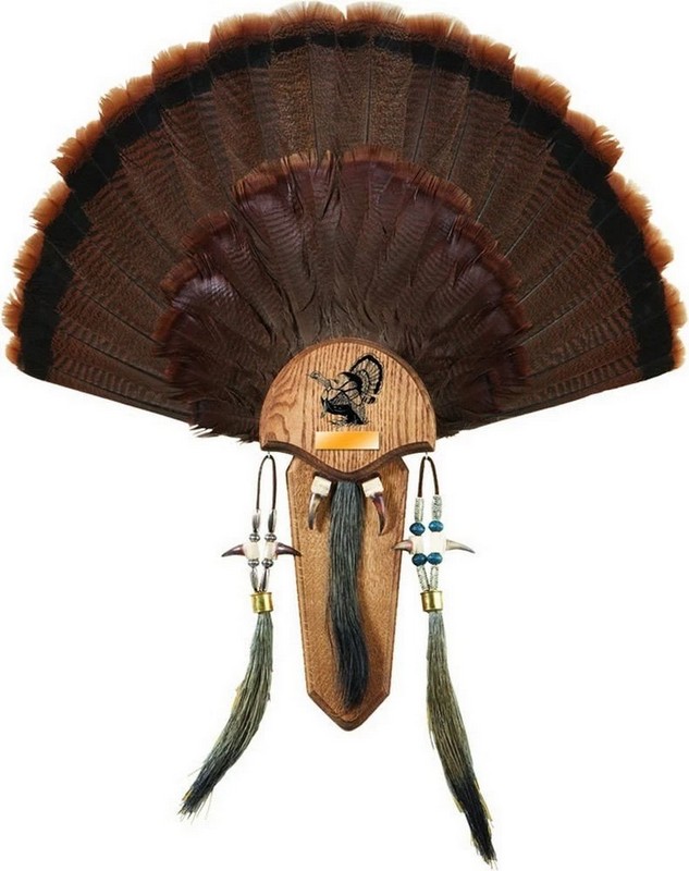 Hunters Specialties Strut Three Beard Mounting Plaque W/ Natural Oak - 6949-img-0