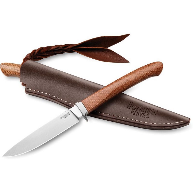 LionSTEEL Fixed Knife Bohler Steel Blade Natural Micarta Handle - AG1 CVN-img-2