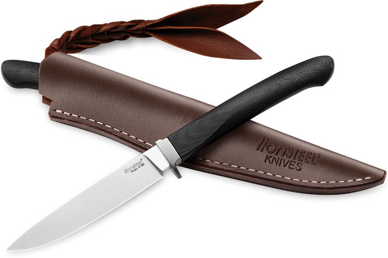 LionSTEEL AGO Fixed Knife Bohler M390 Steel Blade Black G10 Handle- AG1 GBK-img-1