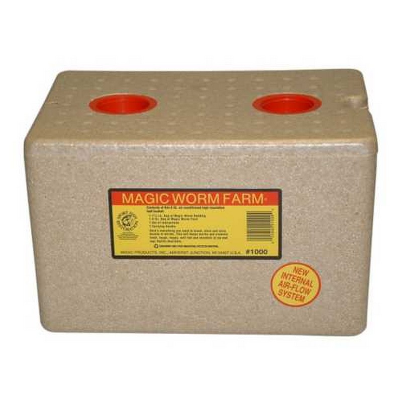 Magic Bait Worm Farm With Bedding And Food Storage Box Yellow - 1000-img-0