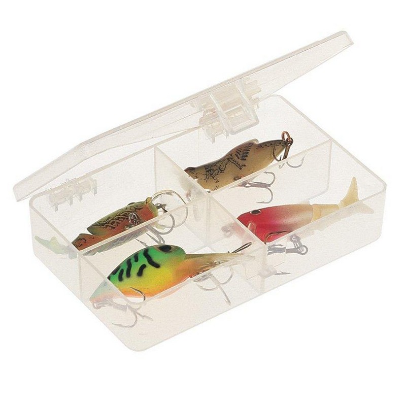 Plano Four-Compartment Organizer Clear Plastic Fishing Tackle Box - 344840-img-0