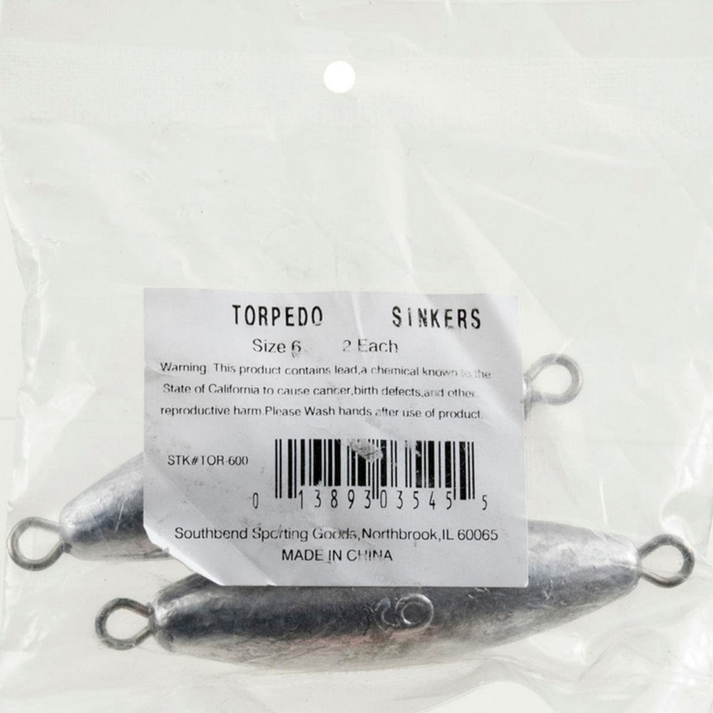 Hurricane Torpedo Fishing Equipment Trout Panfish Sinkers - TOR-600-img-0
