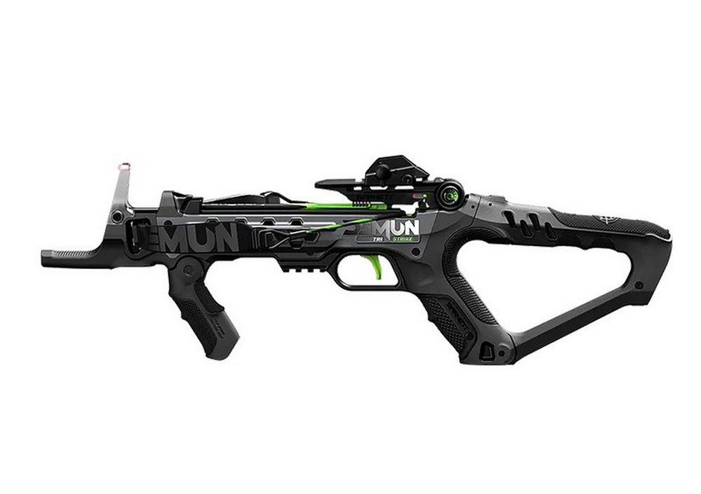 Barnett Demun Tri Strike Compact Crossbow With 5 Bolts Black - BAR50013-img-0